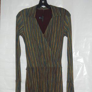Anthro Weston Wear V-Neck Long Sleeve Dress - Size S